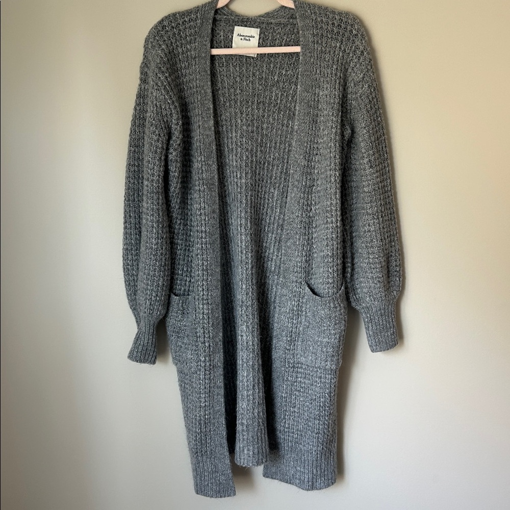 Abercrombie Gray Duster Cardigan